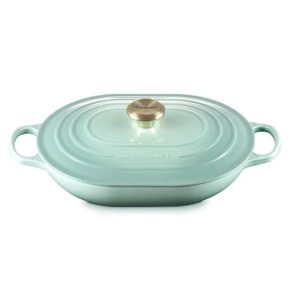 Alternative view of Chảo gang oval Le Creuset Oblong 31cm 3.4L - Xanh sage