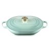 Chảo gang oval Le Creuset Oblong 31cm 3.4L - Xanh sage