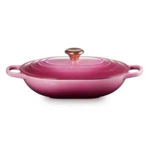 Chảo gang oval Le Creuset Oblong 31cm 3.4L - Hồng Berry