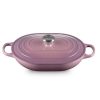 Chảo gang oval Le Creuset Oblong 31cm 3.4L - Màu Hồng Tím