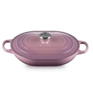 Chảo gang oval Le Creuset Oblong 31cm 3.4L - Màu Hồng Tím