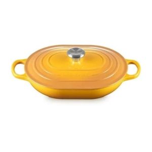 Chảo gang oval Le Creuset Oblong 31cm 3.4L - Màu Vàng Mù Tạt