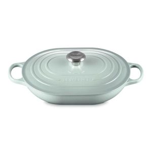 Alternative view of Chảo gang oval Le Creuset Oblong 31cm 3.4L - Xanh Sea Salt
