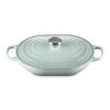 Chảo gang oval Le Creuset Oblong 31cm 3.4L - Xanh Sea Salt