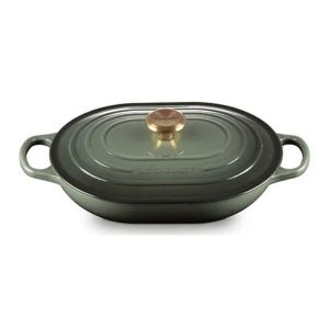 Alternative view of Chảo gang oval Le Creuset Oblong 31cm 3.4L - Màu Xanh Xám