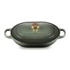 Chảo gang oval Le Creuset Oblong 31cm 3.4L - Màu Xanh Xám
