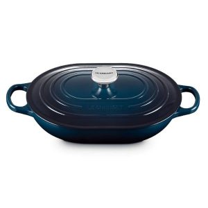 Alternative view of Chảo gang oval Le Creuset Oblong 31cm 3.4L - Màu Xanh cổ vịt