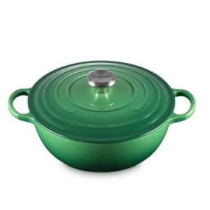 Nồi gang sâu lòng Le Creuset Marmite Bamboo 24cm 3.1L - Xanh lá cây