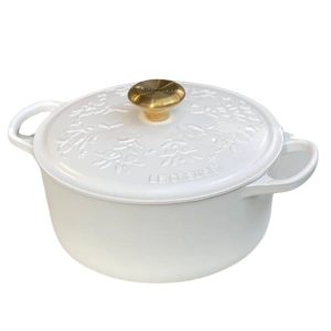 Alternative view of Nồi gang tròn Le Creuset Noel 24cm 4.2L - Màu Trắng